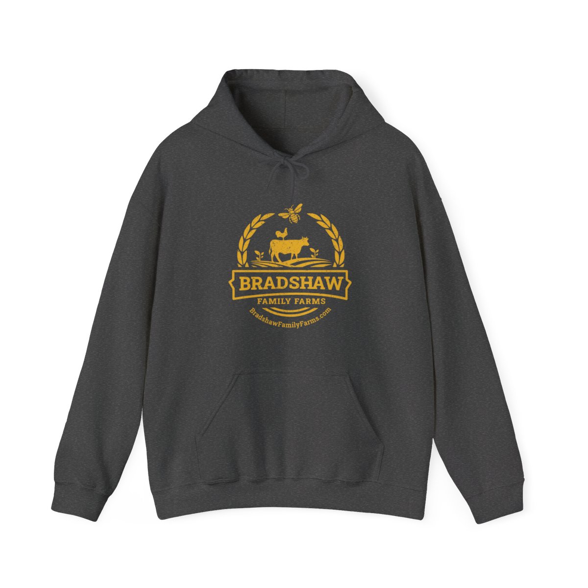 Bradshaw family farms logo on shirt