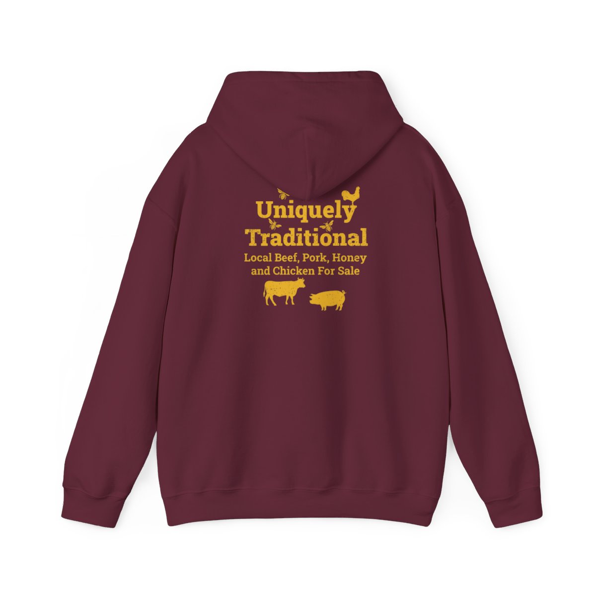 Bradshaw family farms logo on hoodie