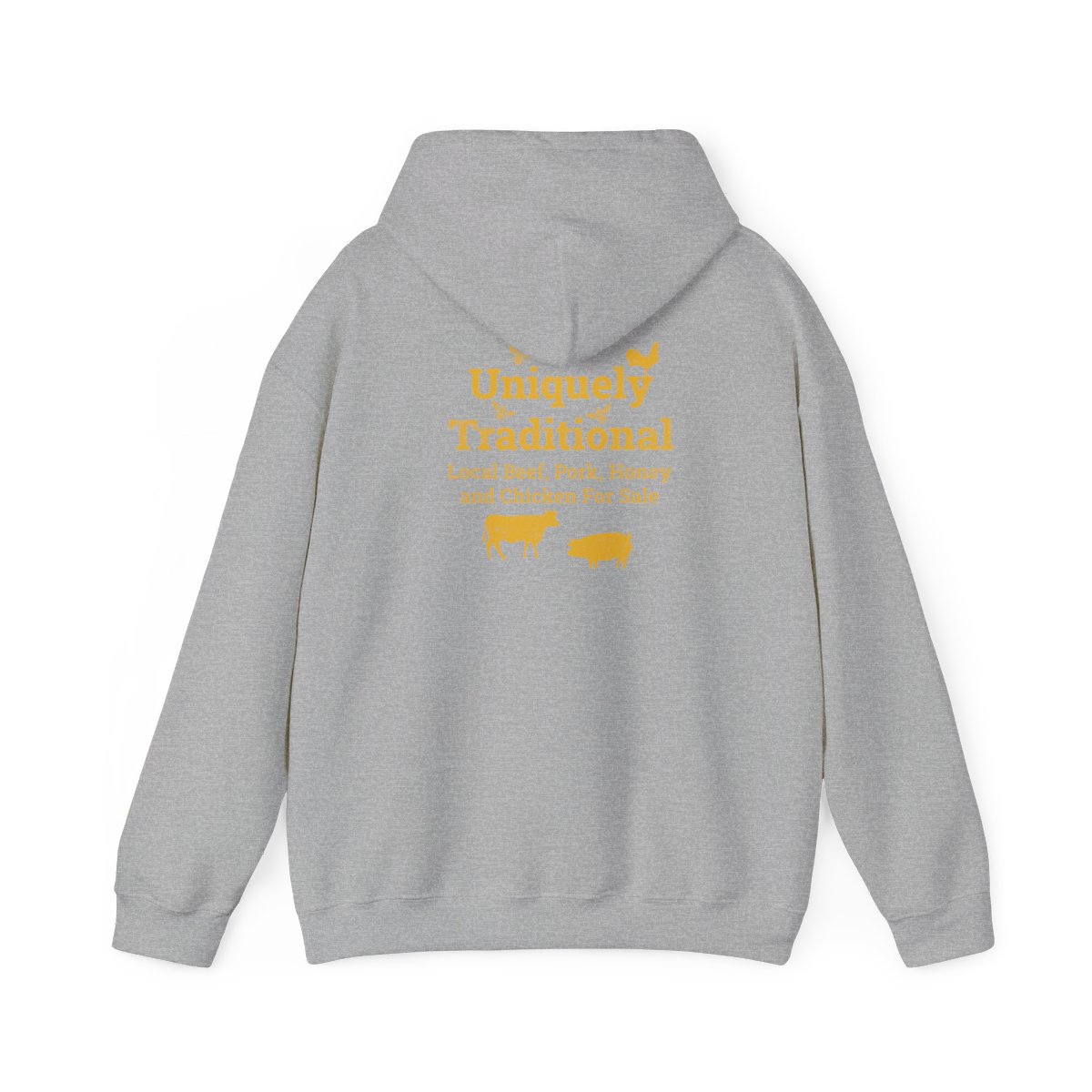 Bradshaw family farms logo on hoodie