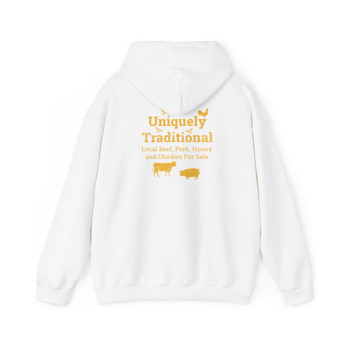 Bradshaw family farms logo on hoodie