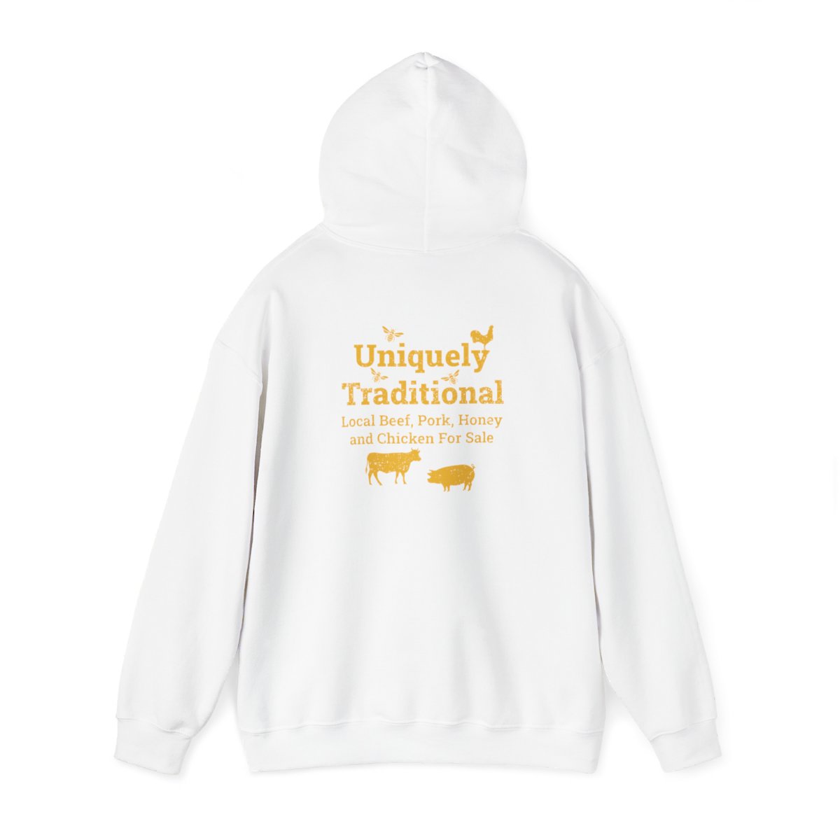 Bradshaw family farms logo on hoodie