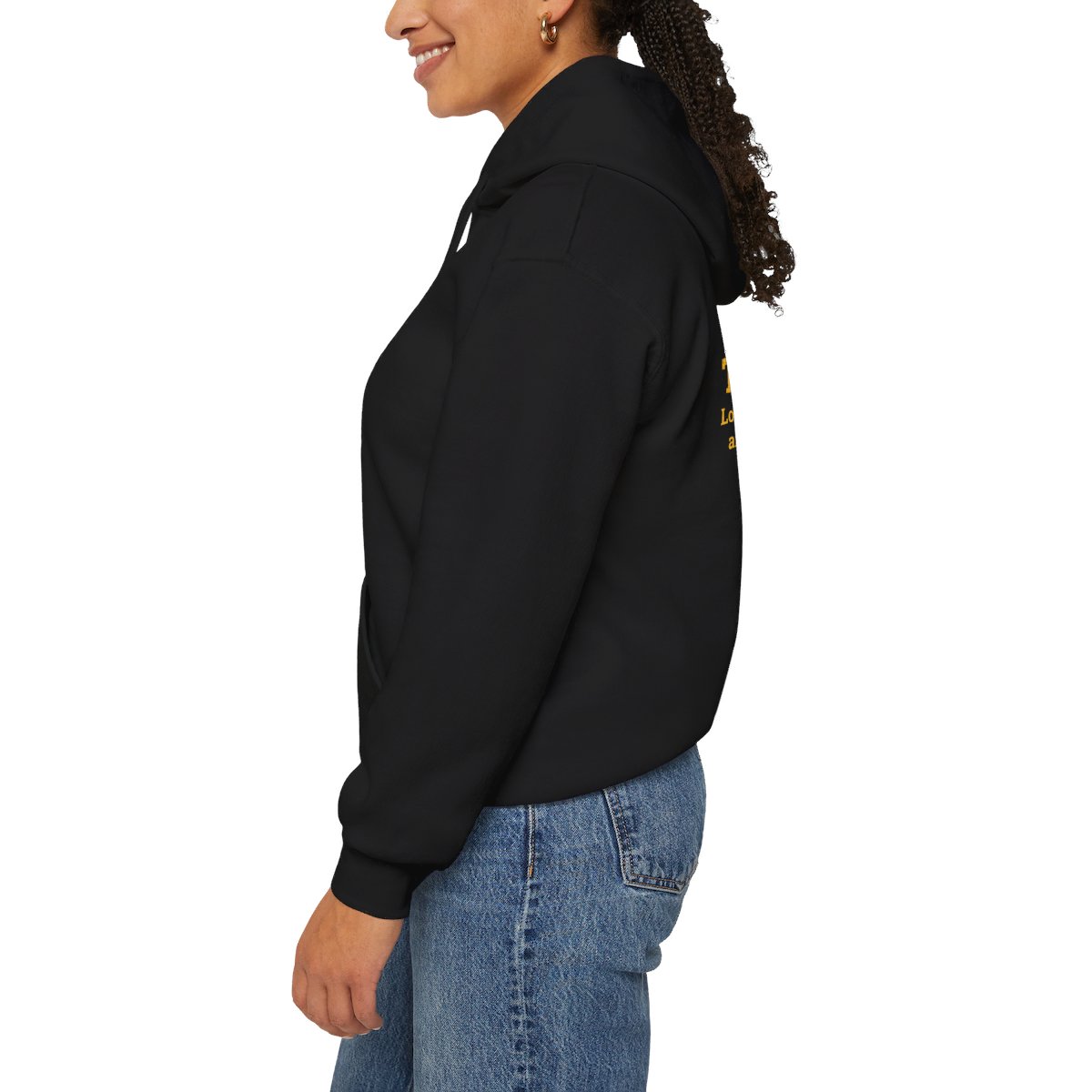 Bradshaw family farms logo on hoodie