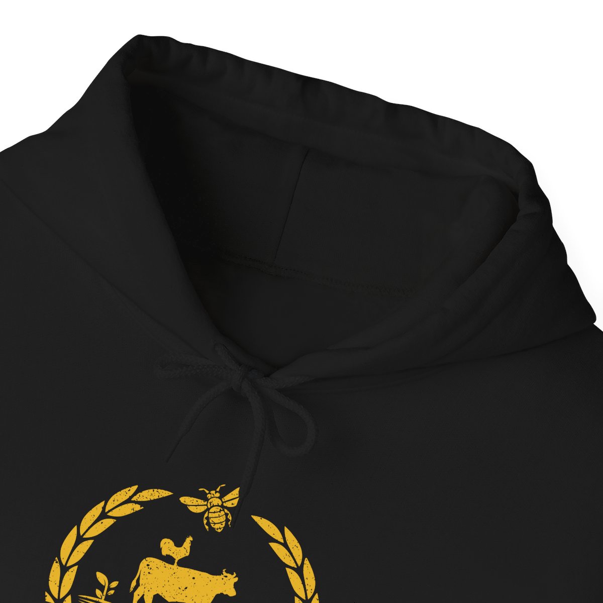 Bradshaw family farms logo on hoodie
