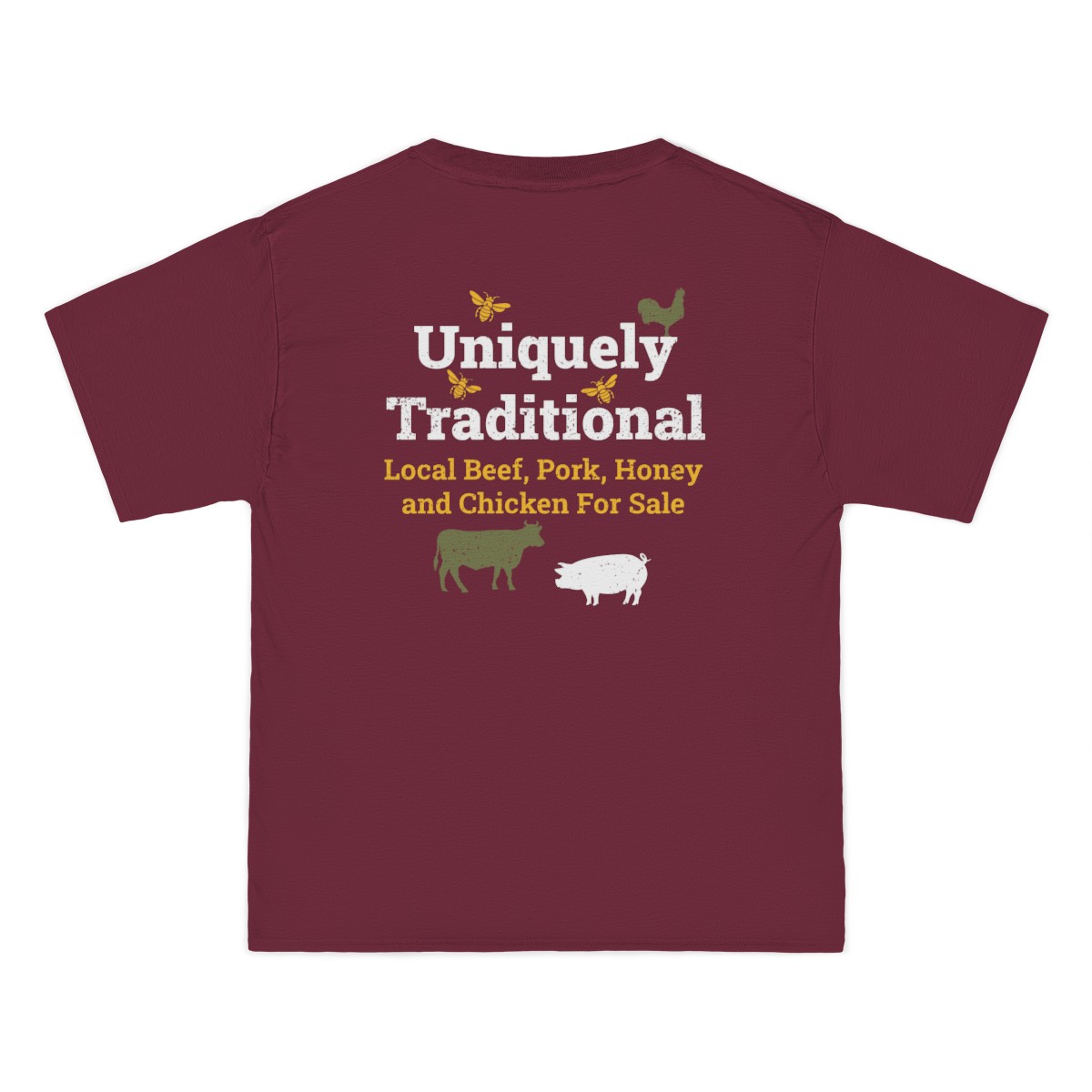 Bradshaw family farms logo on t-shirt