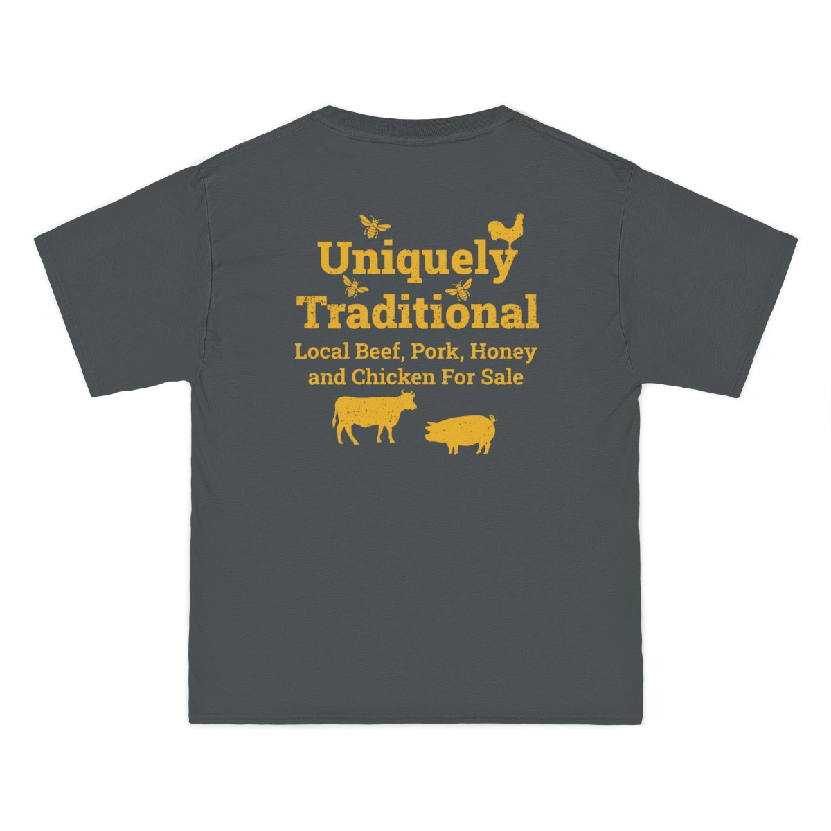 Bradshaw family farms logo on t-shirt